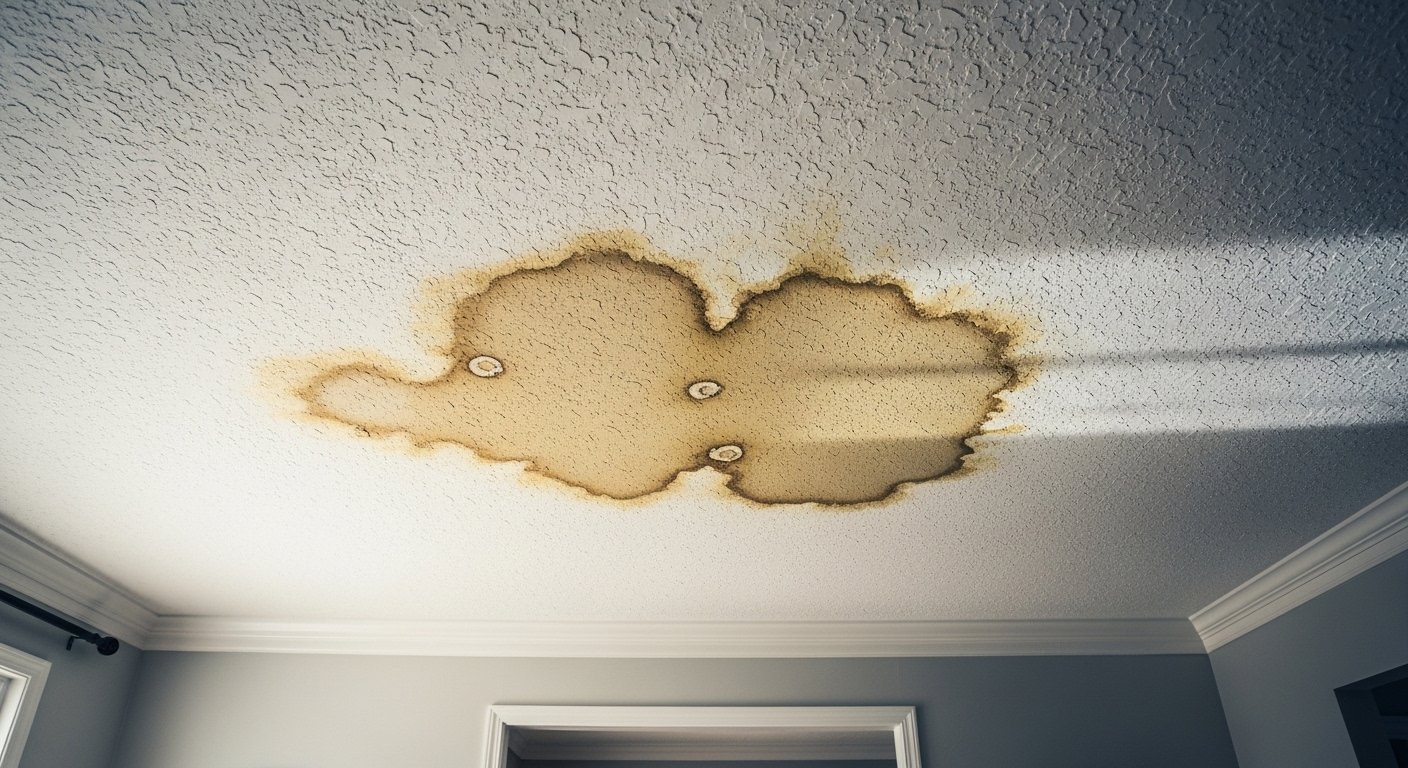 Water Stains on Ceiling from Roof Issues in Orcutt, CA