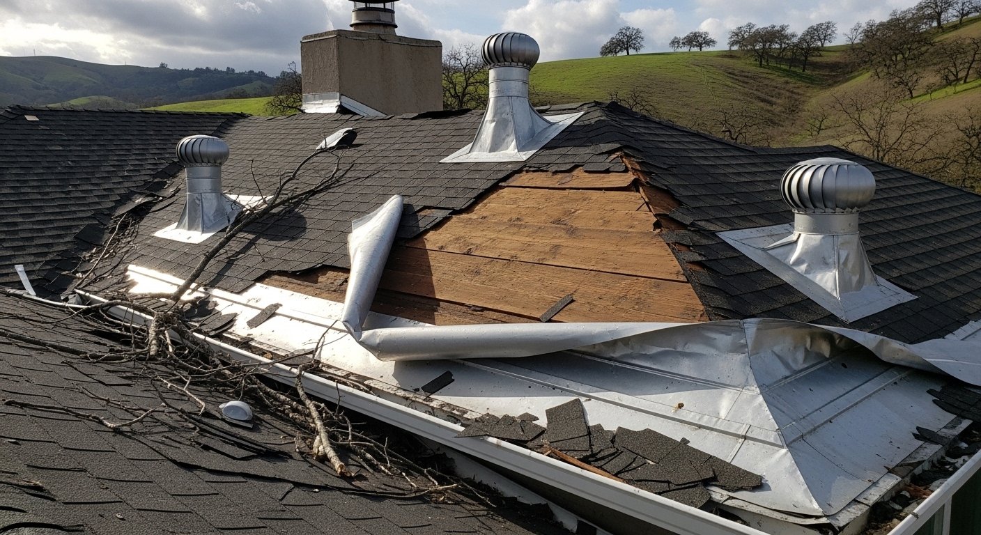 Wind Damage Roof Repair in Orcutt, CA